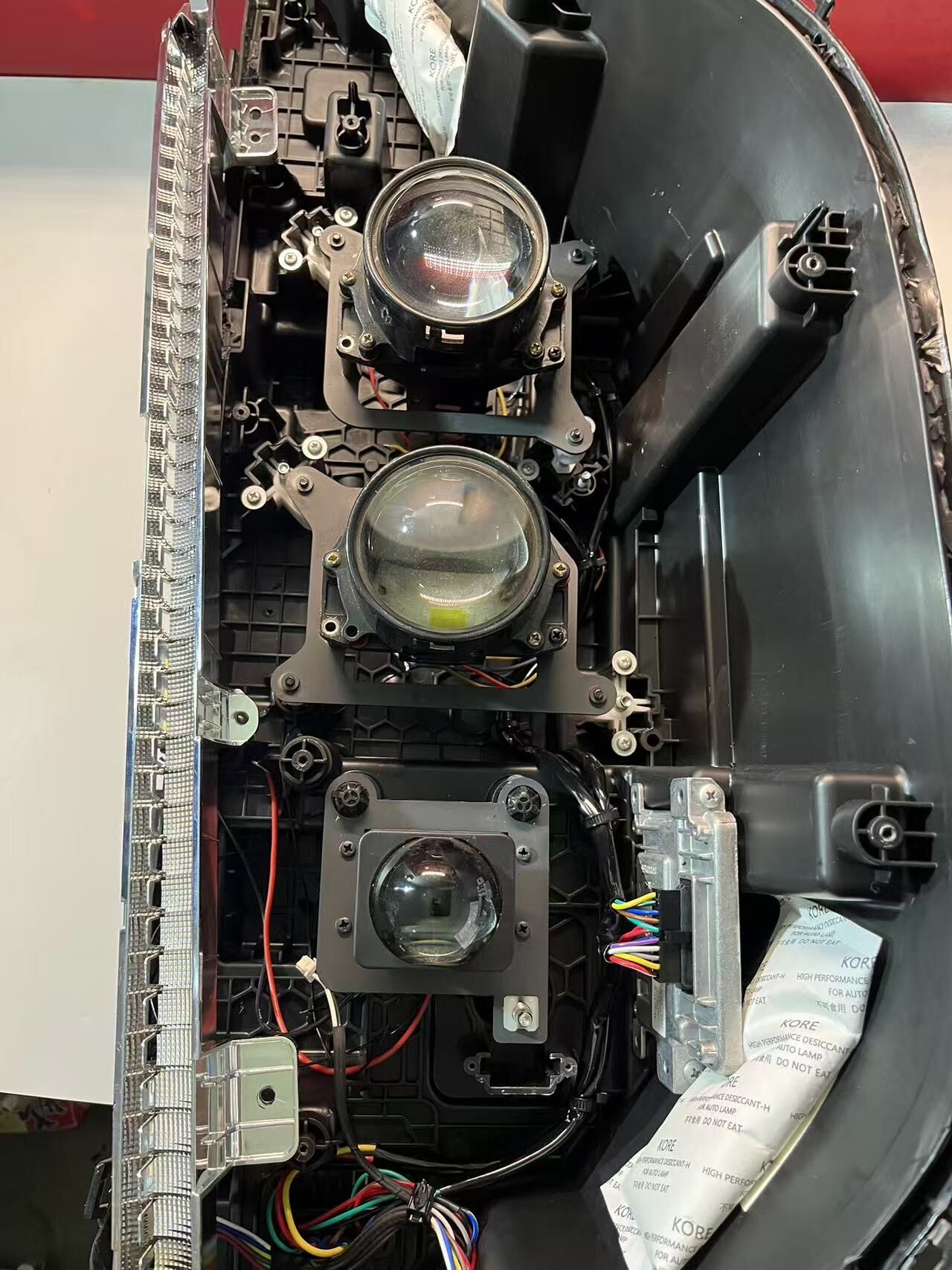 德州伟梵【25款欧曼银河9透镜支架】近光 远光 雾灯支架 安装说明