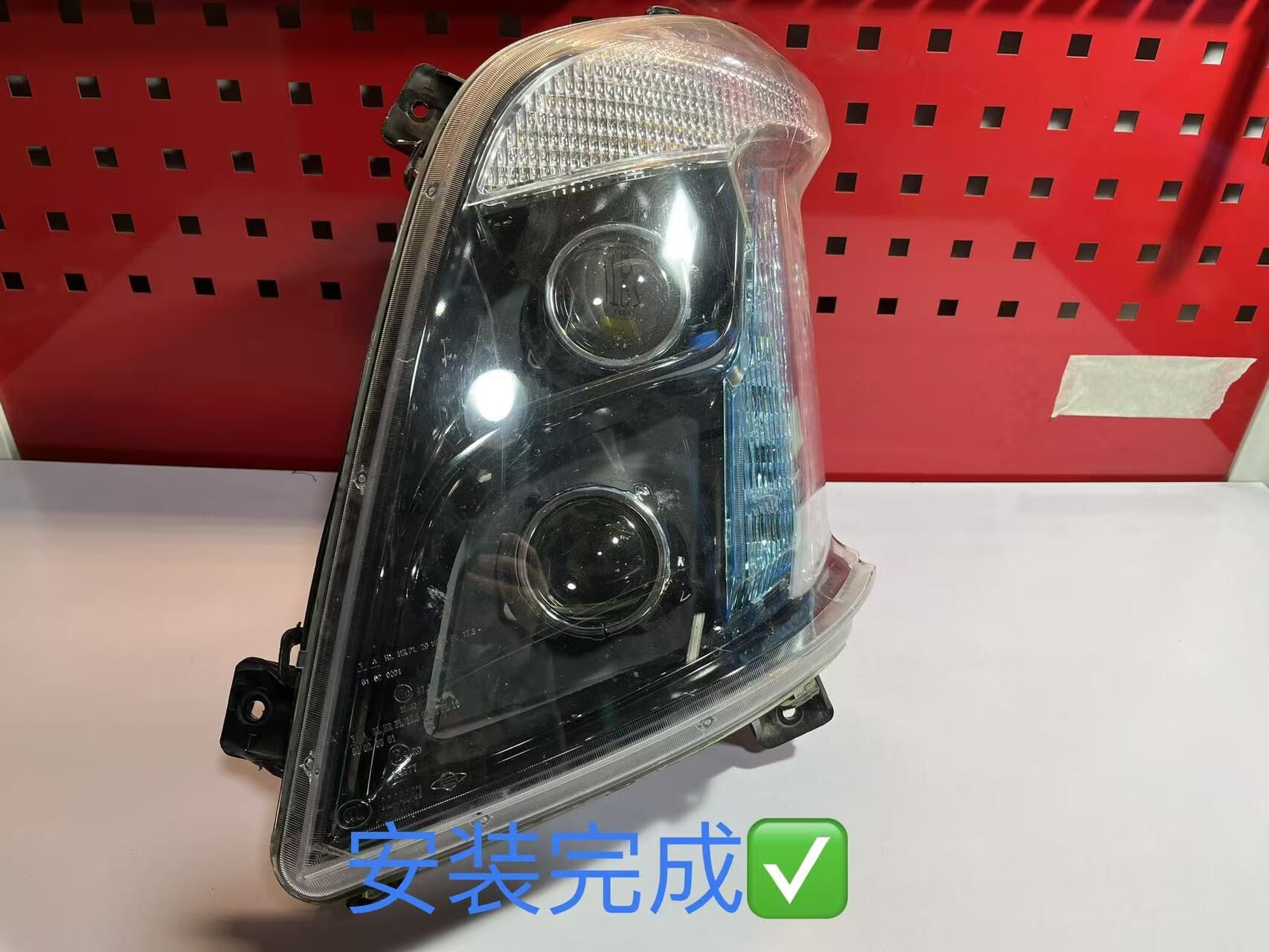 德州伟梵【21-25款柳汽乘龙H5 H7 M3卤素灯碗款透镜支架】远光 近光 安装图解